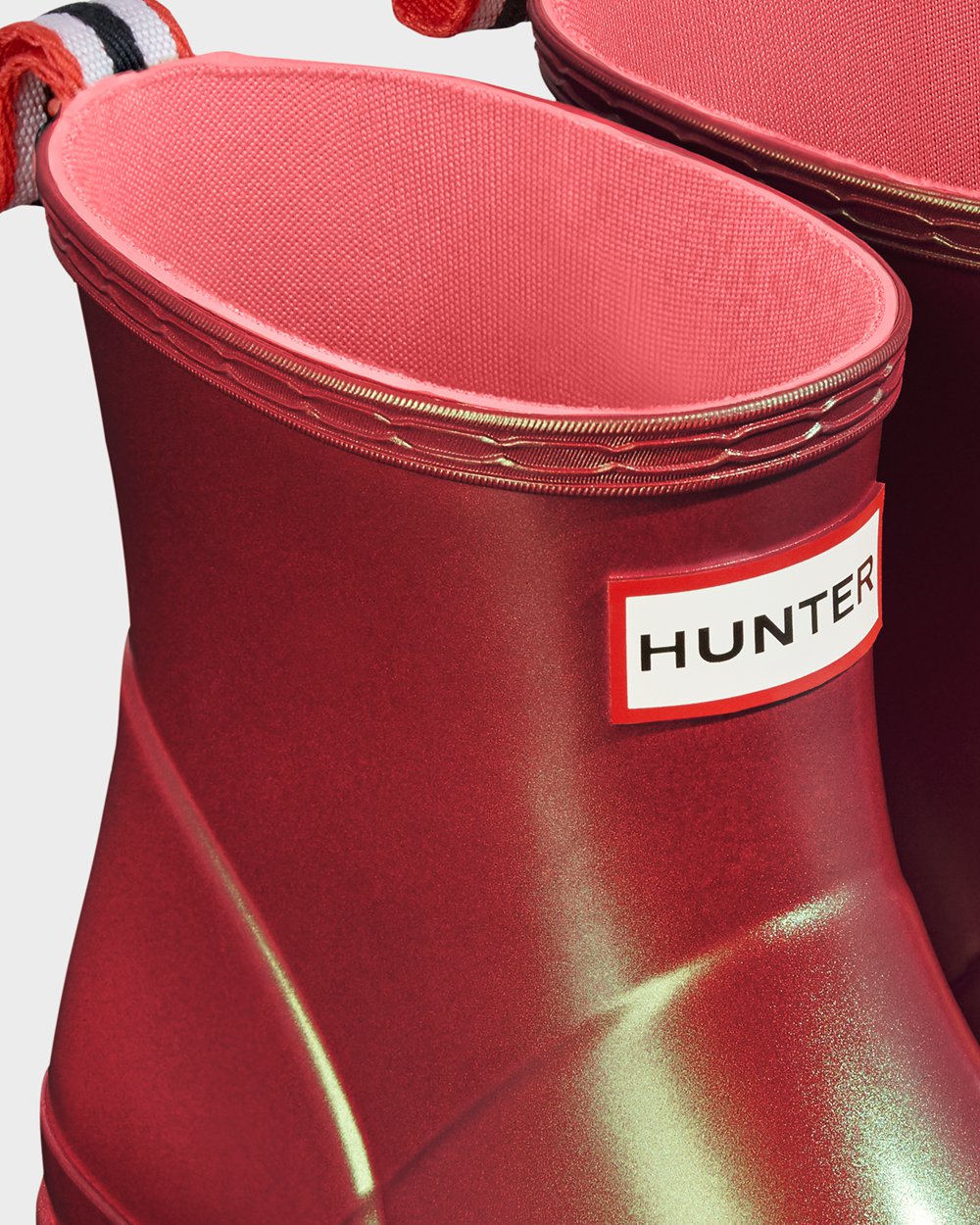 Hunter Original Short Nebula Rain Play Boots - Online Sale Womens Pink - BYFPOI407